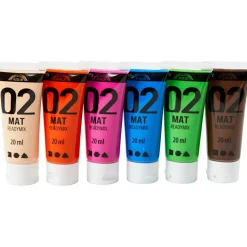 Tegne- & Malegrej<Creativ Company Akrylmaling mat 20 ml. - Kulørt, 6 stk