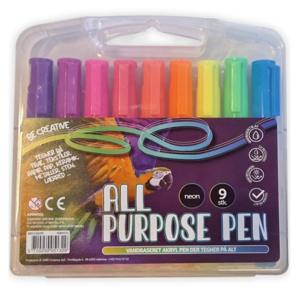 Påske|Jul< Allround tusser - Neon, 9 stk