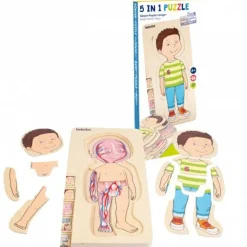 Anatomi/Kroppen|Puslespil<Beleduc Anatomisk puslespil - Lille dreng