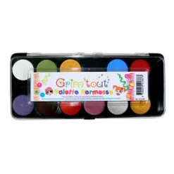 Halloween|Fastelavn<Grim'Tout Ansigtsfarve - Palette m. 12 farver