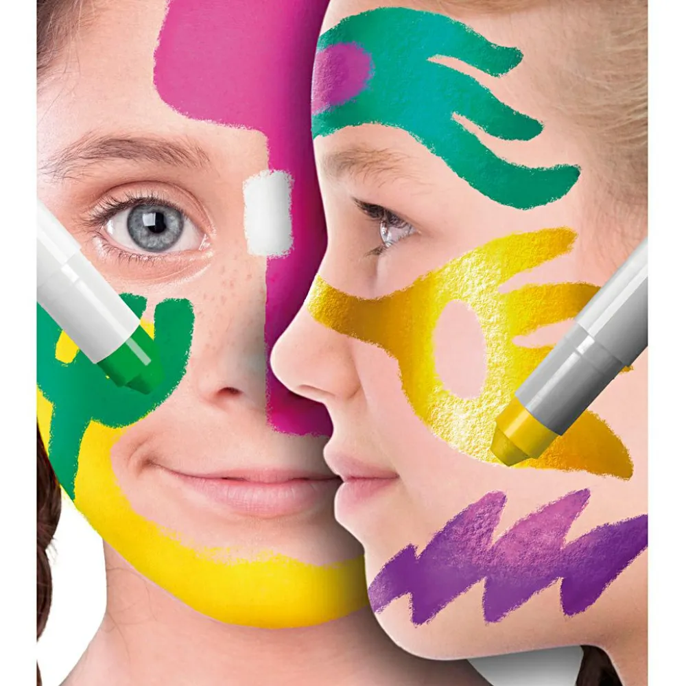 Halloween|Fastelavn< Ansigtsfarve - Tegnestifter Metallic, 6 stk