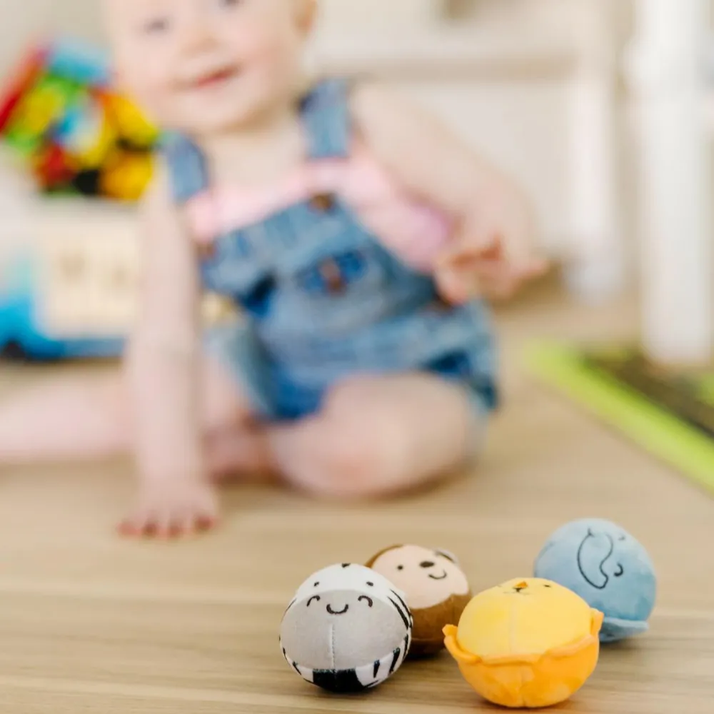 Bolde|Babylegetøj<Melissa & Doug Babybold - Safarivenner, 4 stk