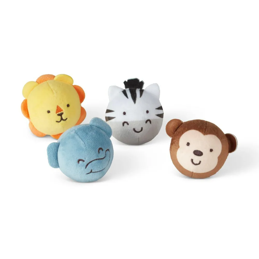 Bolde|Babylegetøj<Melissa & Doug Babybold - Safarivenner, 4 stk