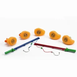 Tumlinge Legetøj|Strand- & Sandlegetøj<Djeco Badeænder, 5 stk gule 8 cm + 2 fiskestænger
