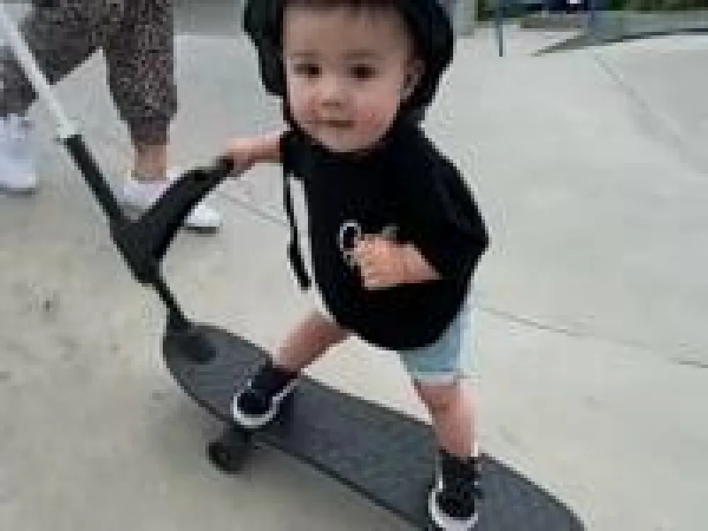 Udeleg|Balanceleg<Ookkie Begynder-skateboard - Sort