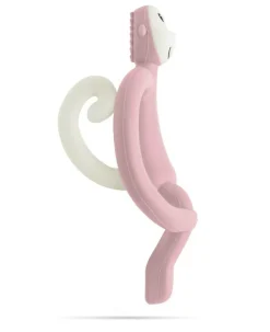 Bidelegetøj|Babylegetøj< Bidering Matchstick Monkey - Støvet rosa