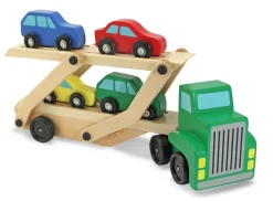 Legebiler|Dukkehus & Legesæt<Melissa & Doug Biltransporter med 4 biler