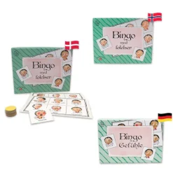 Sociale Kompetencer|Sprog & Leg<Ciha Bingo med følelser