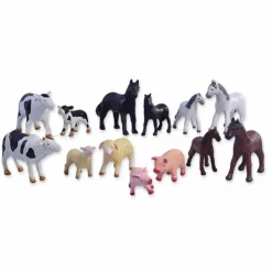 Økologisk Eller Bæredygtig|Dyrefigurer<Green Rubber Toys Bondegårdsdyr - Sæt med 13 dyr