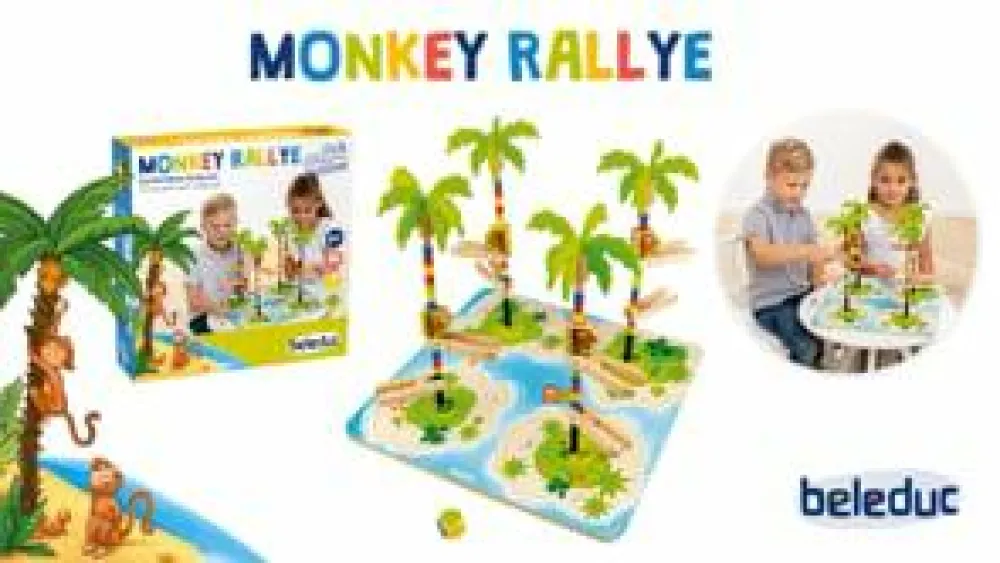 Spil<Beleduc Børnespil - Monkey Rallye