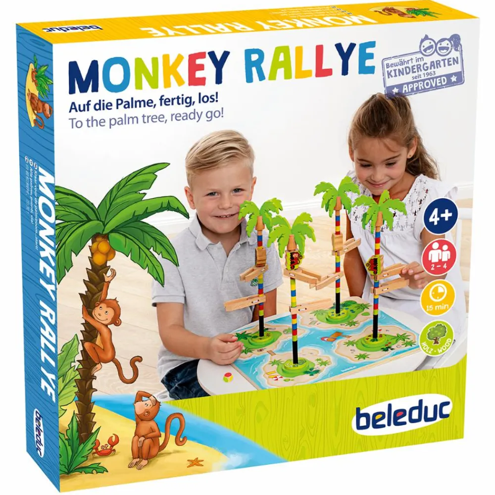 Spil<Beleduc Børnespil - Monkey Rallye