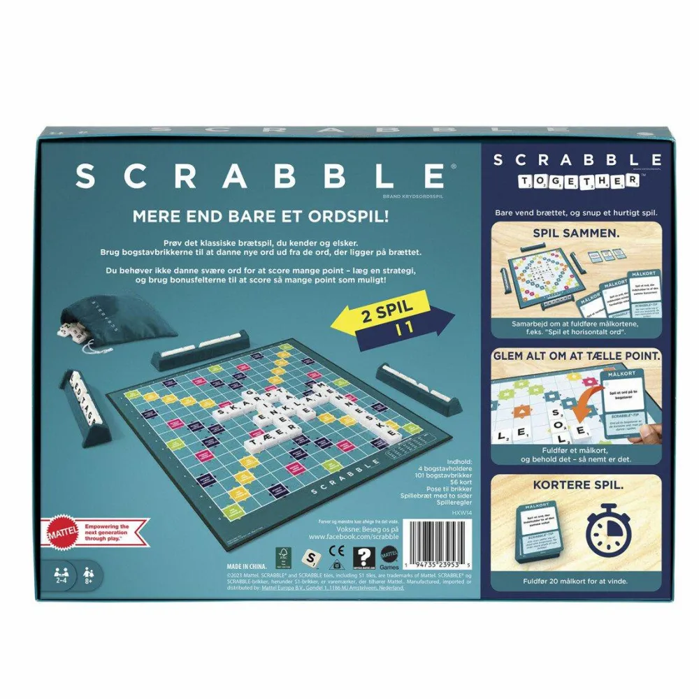 Sprog & Leg|Spil< Brætspil - Scrabble™ 2-i-1