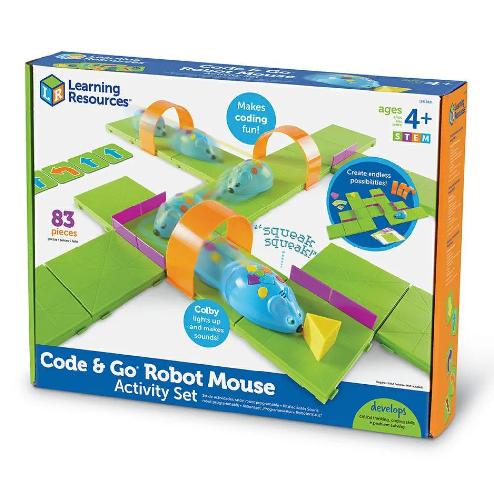 Stem Læringslegetøj|Robot Legetøj<Learning Resources Code & Go Robotmus - Aktivitetssæt