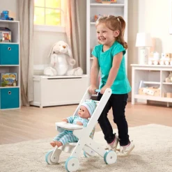 Dukkevogn|Dukker<Melissa & Doug Dukkeklapvogn af træ