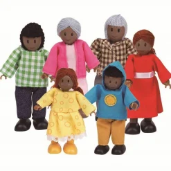 Dukkehus & Legesæt<Hape Dukker 11 cm. - A: 6 familiemedlemmer