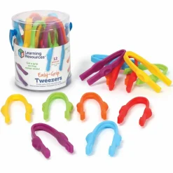 Finmotorik|Sanselegetøj<Learning Resources Easy-Grip pincet - Sæt med 12 stk