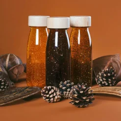 Mindfulness For Børn|Bliv Forundret< Fascinationsflaske - Brun glitter
