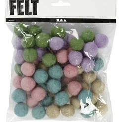 Påske|Kreativ Leg<Creativ Company Filtkugler - Pastel, 64 stk