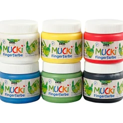 Tumlinge Legetøj|Tegne- & Malegrej< Fingermaling 150 ml. - Basisfarver, 6 stk