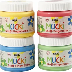 Tumlinge Legetøj|Tegne- & Malegrej< Finger- og tekstilmaling 150 ml - Basis, 4 stk