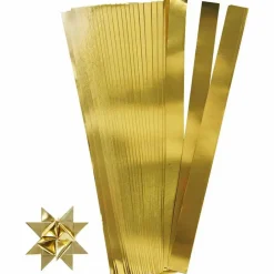 Jul<Creativ Company Flet selv julestjerner - Guld, 100 strimler