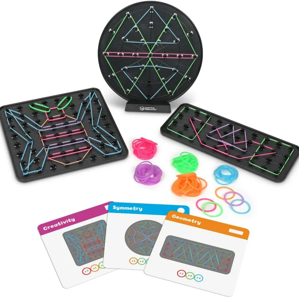 Finmotorik|Stem Læringslegetøj<Learning Resources Geoboard - Lav former med elastikker
