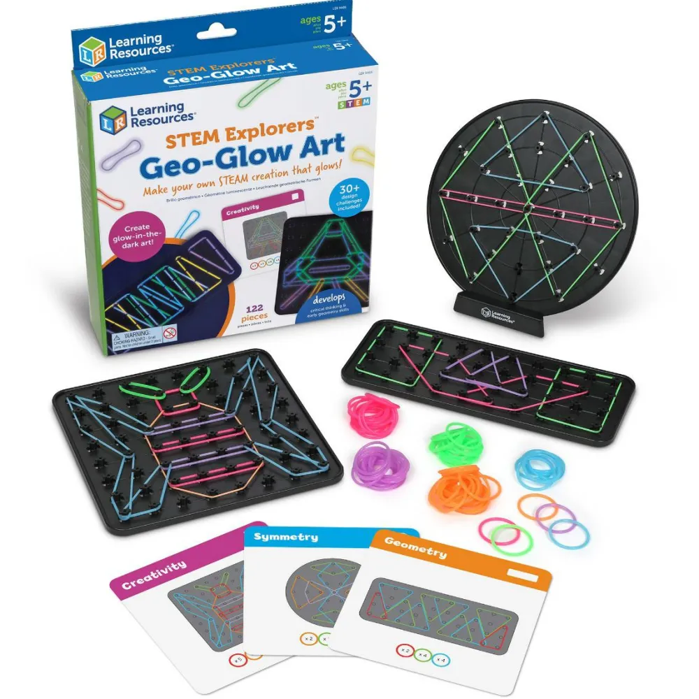 Finmotorik|Stem Læringslegetøj<Learning Resources Geoboard - Lav former med elastikker
