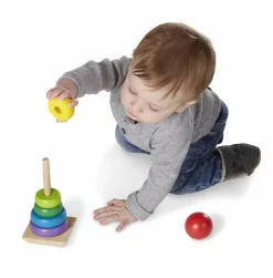 Sorterings- & Stablelegetøj|Tumlinge Legetøj<Melissa & Doug Geometrisk tårn - Regnbue