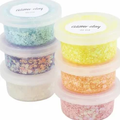 Påske|Kreativ Leg<Creativ Company Glitter Clay 6 x 20 ml - Pastelfarver