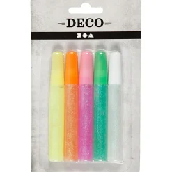 Kreativ Leg|Jul<Creativ Company Glitterlim 10 ml. - Pastelfarver, 5 stk