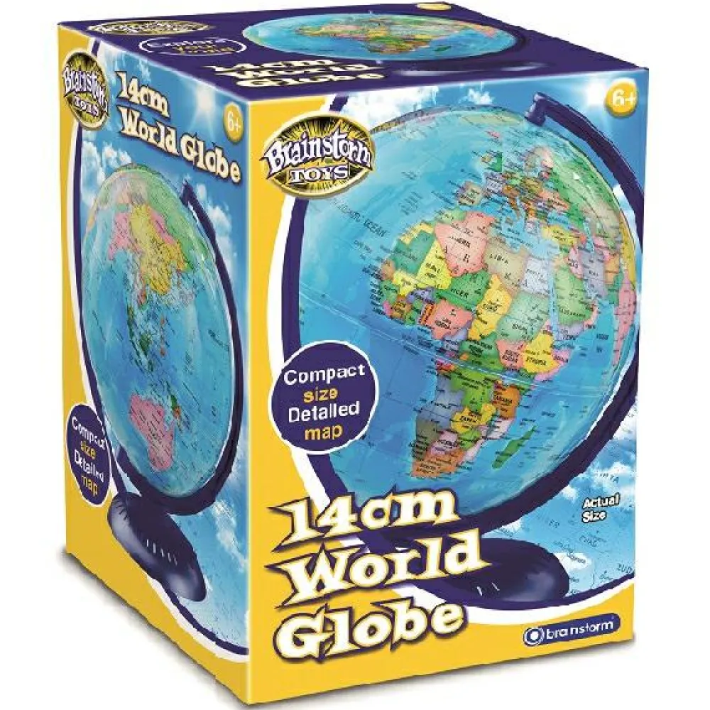 Til Børneværelset|Naturvidenskab<Brainstorm Globus 14 cm
