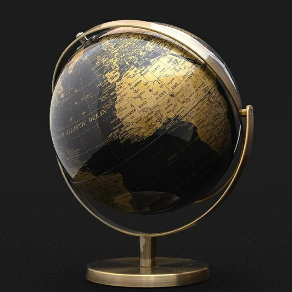 Til Børneværelset|Astronomi< Globus 20 cm - Sort/Guld
