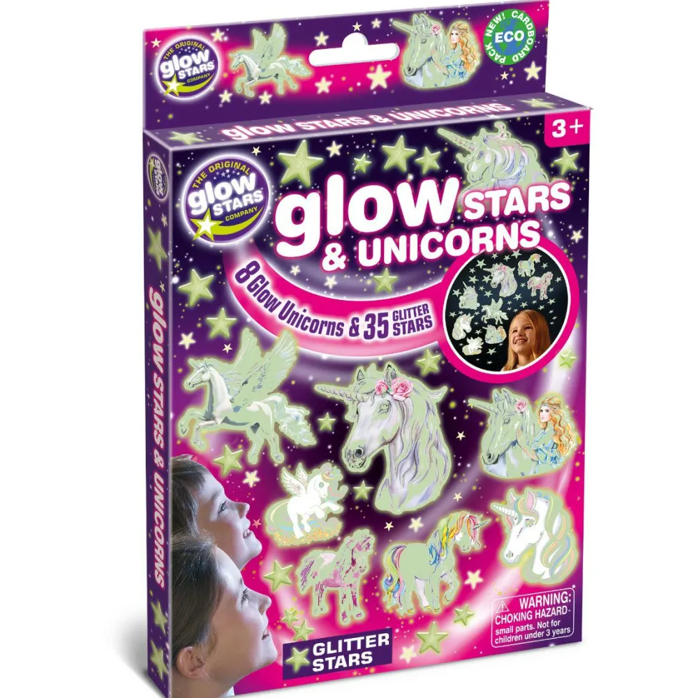 Astronomi<Brainstorm Glow - Enhjørninger + stjerner, 43 dele