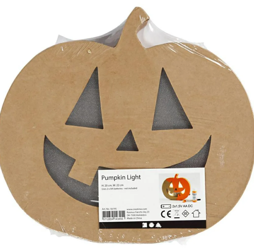 Halloween<Creativ Company Græskarhoved til lys - H: 20 cm.