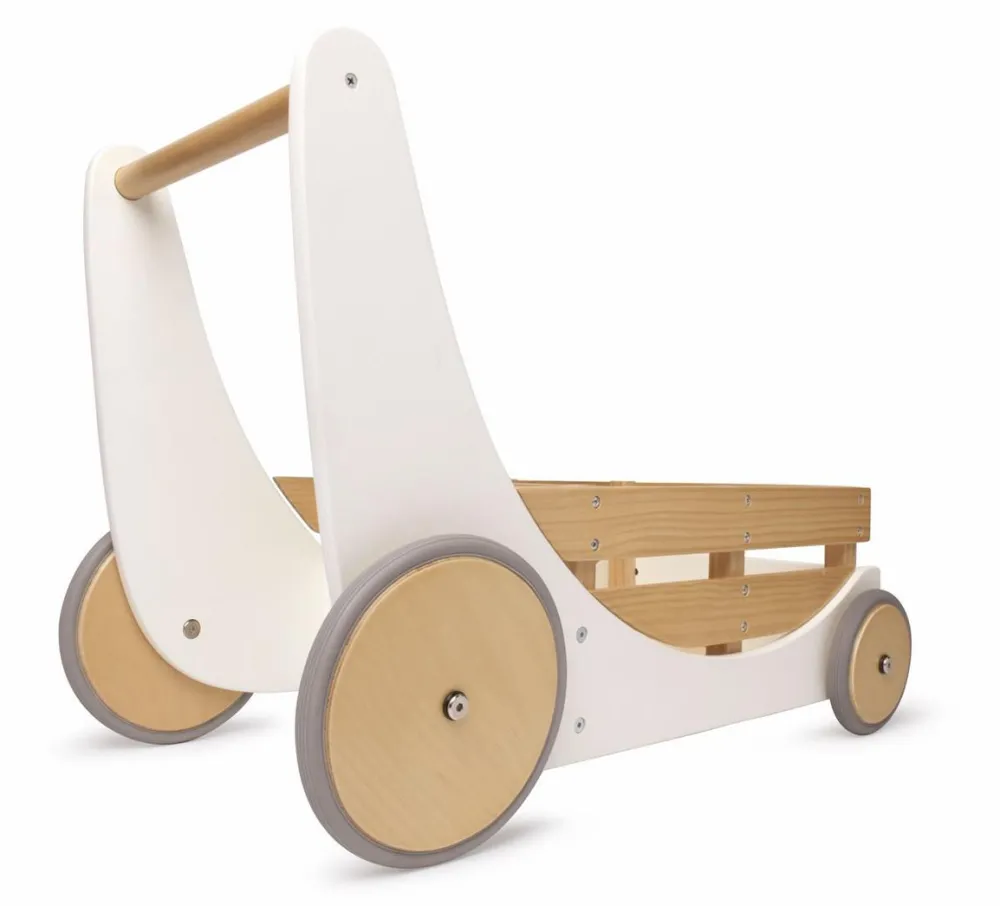 Babylegetøj<Kinderfeets Gåvogn - Hvid