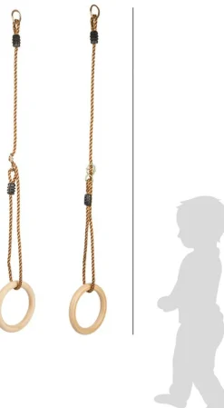 Gynger< Gymnastikringe i træ - Ø 18 cm
