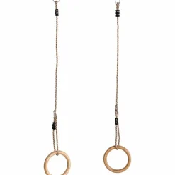 Gynger< Gymnastikringe i træ - PP-reb - Ø14,5 cm