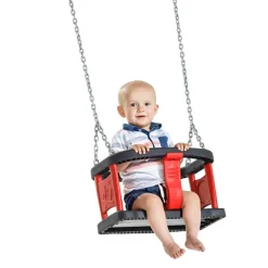 Grovmotorik|Gynger< Gynge - Baby m. gummisæde - Rød