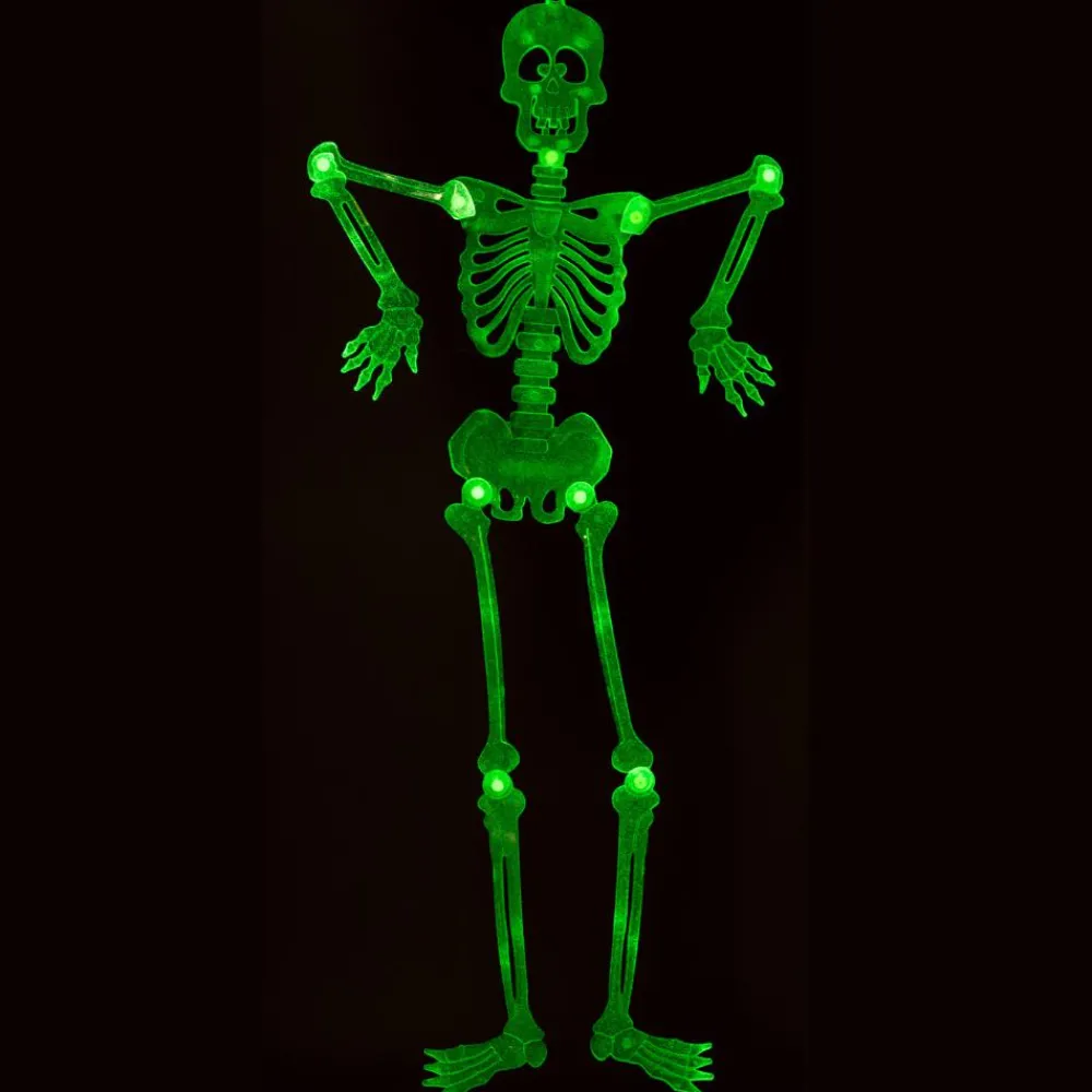 Halloween< Halloween-ophæng - Skelet (selvlysende), 90 cm