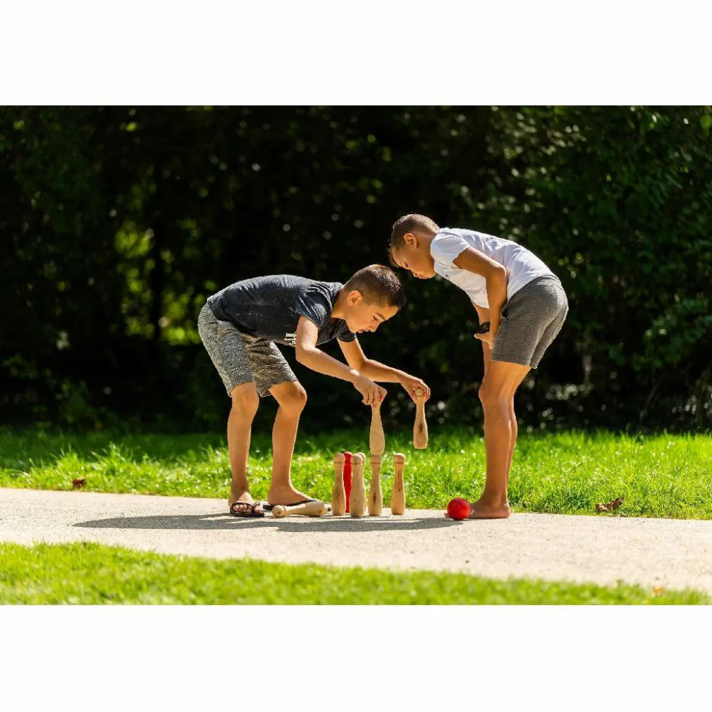 Udeleg< Havespil - Bowling (sort/rød)
