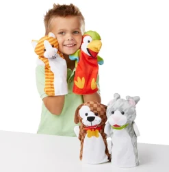 Sprog & Leg|Tumlinge Legetøj<Melissa & Doug Hånddukker - Kæledyr, 4 stk.