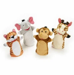Sprog & Leg|Tumlinge Legetøj<Melissa & Doug Hånddukker - Safaridyr, 4 stk.