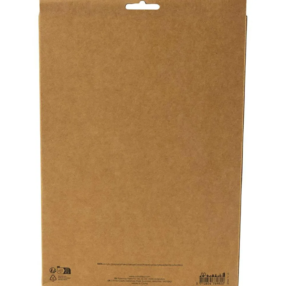 Jul<Creativ Company Hobbyfilt A4 - Natur, 10 ark