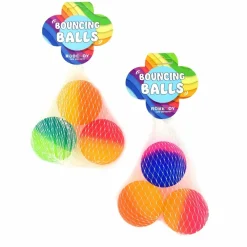 Bolde< Hoppebolde Ø4,5 cm - Neon, 3 stk