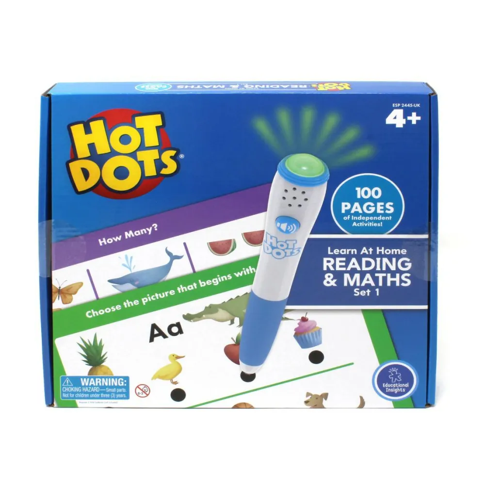 Sprog & Leg|Matematik & Leg<Hot Dots® - Startsæt, 4+ år (engelsk)