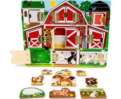 Puslespil<Melissa & Doug Hvad gemmer lågen - Bondegård