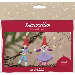 Jul<Creativ Company Julepose - Lav små julenisser, 2 stk