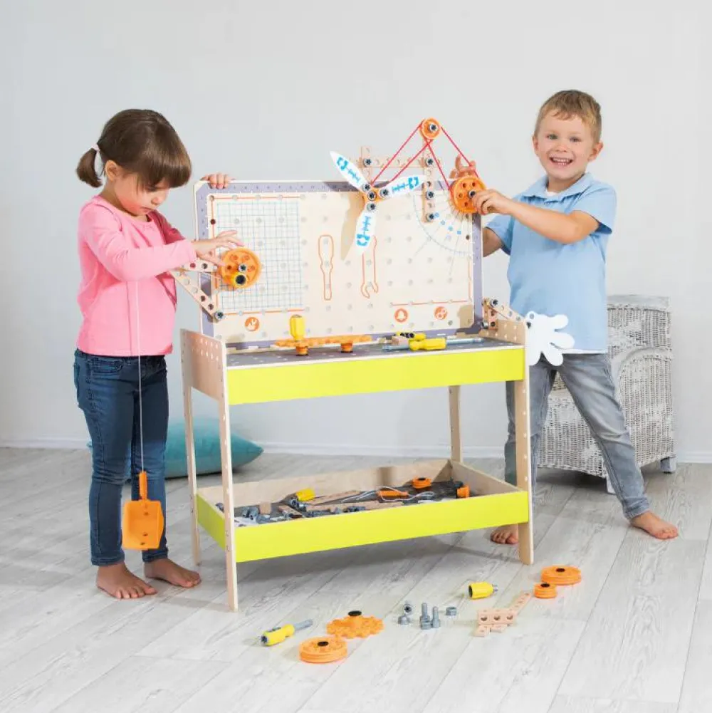 Stem Læringslegetøj|Eksperimenter<Beleduc Junior Opfinder - Værktøjsbænk (Institutionsegnet)
