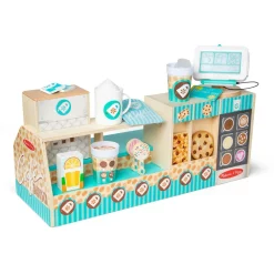 Legekøkken & Legemad<Melissa & Doug Kaffebar i træ, 35 dele