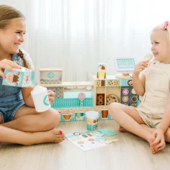 Legekøkken & Legemad<Melissa & Doug Kaffebar i træ, 35 dele